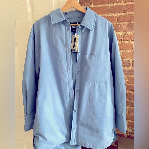 Mango Oversized Overshirt with Pockets Jacket- New with Tags - Picture 3 of 15